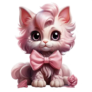 Handmade Baby Gifts - Paris the Pink Cat Plush Pillow