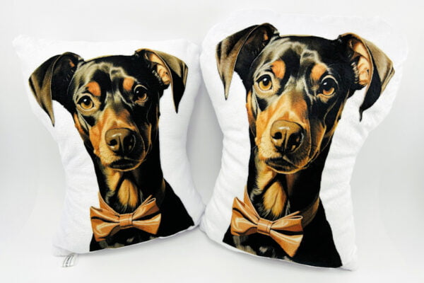 Terry doberman stuffed animal large and small