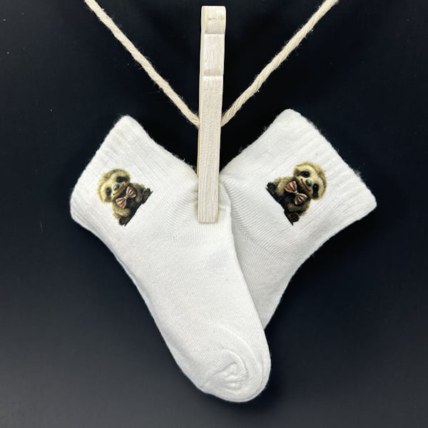 sir fluffington sloth kids' socks