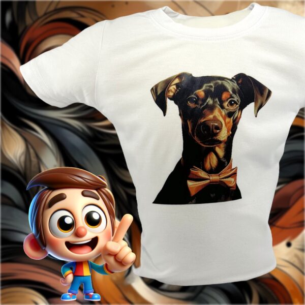 Image of Terry Doberman Shirt and Onesie from the Afita Collection, featuring a playful Doberman design for the stylish toddler.