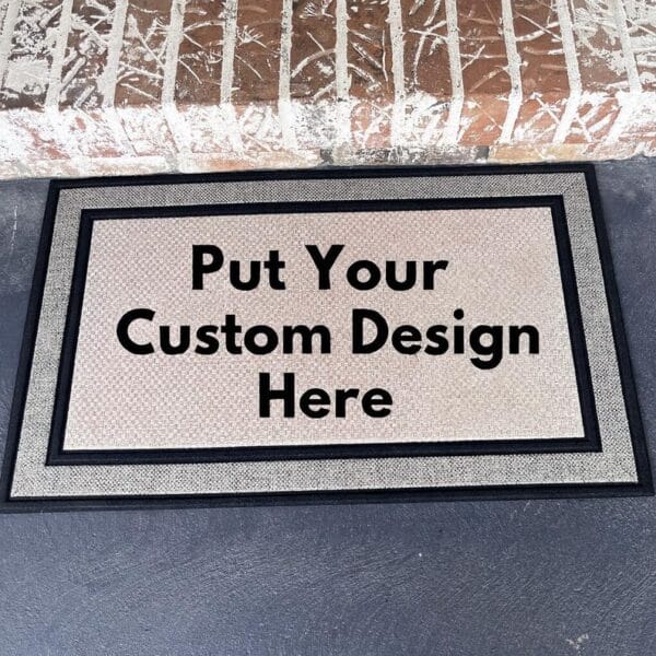 Custom personalized doormat, 18 by 30 inches, made to order