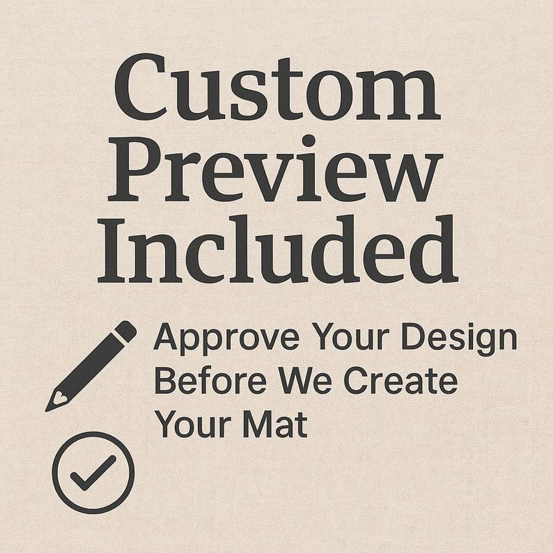Custom doormat showing full custom artwork option